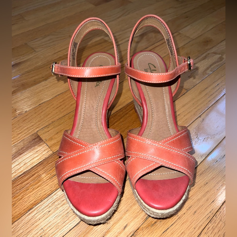 Clarks Heeled Wedge Sandals
